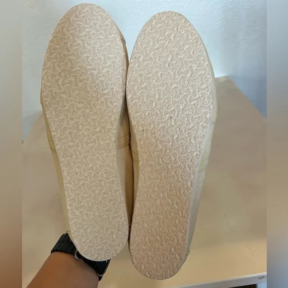 TOMS beige ivory neutral white Slides Size 10 new - Picture 5 of 8